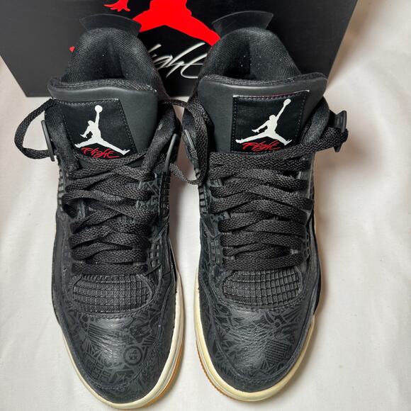 Size 10 - Nike Air Jordan 4 Retro Laser Men's Shoes - Picture 4 of 11